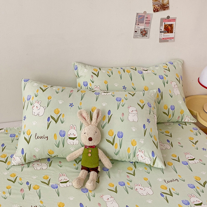 91家纺网 家纺一手货源 找家纺 纽缦家纺 2024水洗双层纱床单 夹心果冻