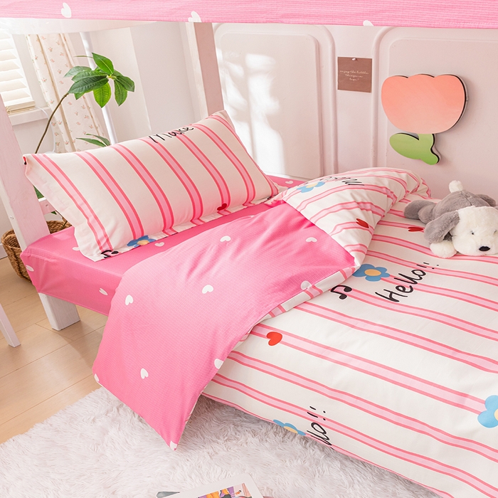 91家纺网 家纺一手货源 找家纺 纯棉印花13070学生三件套寝室全棉宿舍床套件上下铺床品 幽香醉人