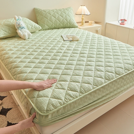 91家纺网 家纺一手货源 找家纺 （总）多谷家纺 2024新款针织提花大豆夹棉床笠