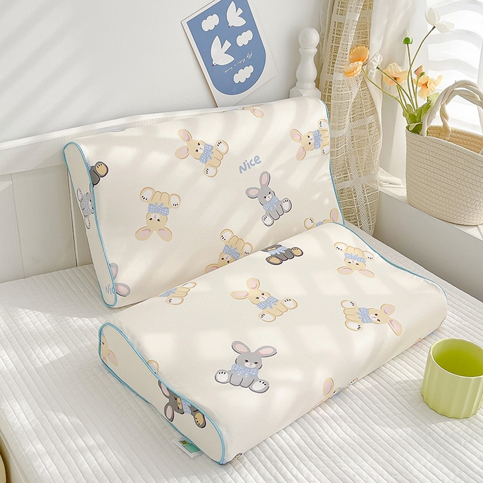 91家纺网 家纺一手货源 找家纺 良佐生活2024新款60s儿童乳胶枕套 可爱小兔