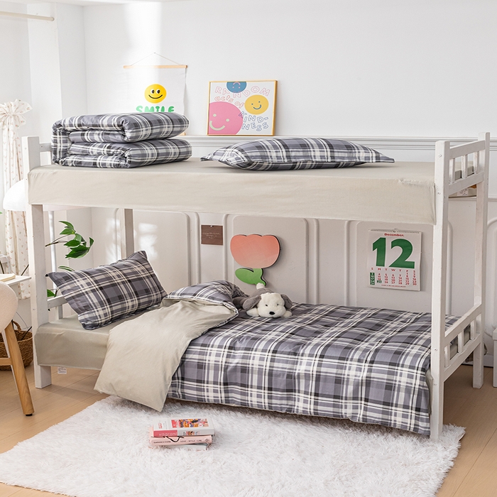 91家纺网 家纺一手货源 找家纺 纯棉印花13070学生三件套寝室全棉宿舍床套件上下铺床品 乔伊