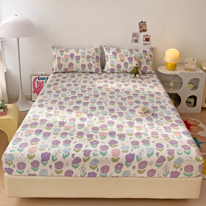 91家纺网 家纺一手货源 找家纺 （总）纽缦家纺 2024水洗双层纱单床笠