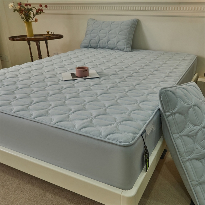 91家纺网 家纺一手货源 找家纺 （总）3C 2024新款全棉圆圈夹棉大豆床笠