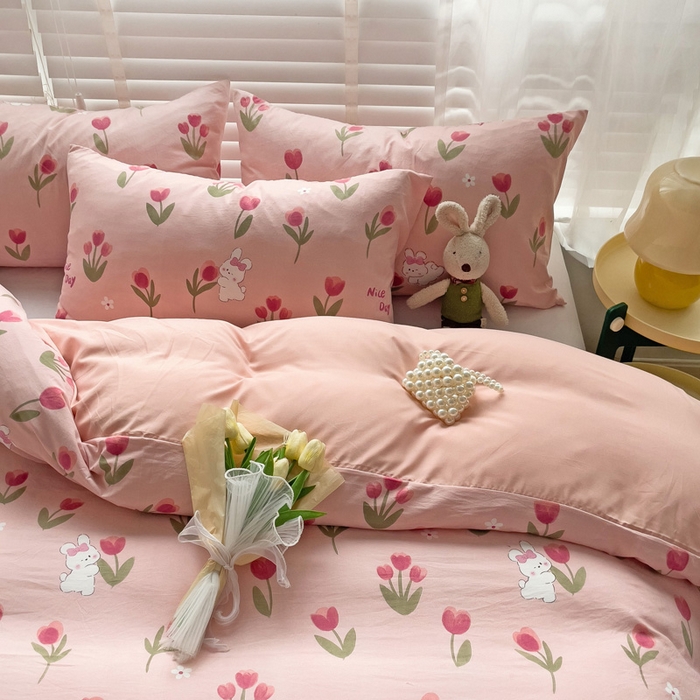 91家纺网 家纺一手货源 找家纺 纽缦家纺 2024水洗双层纱被套 甜茶日记