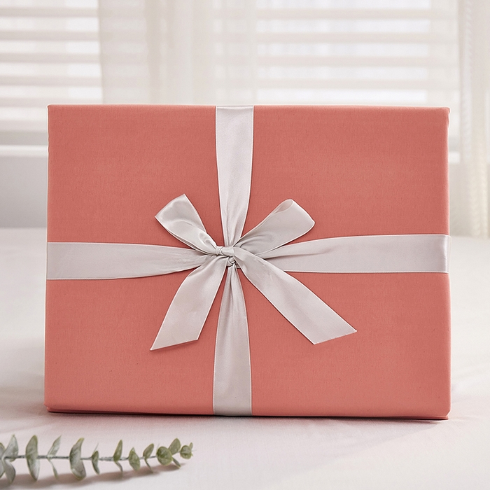 91家纺网 家纺一手货源 找家纺 丝涟家居 2025新款纯色亲肤棉磨毛四件套 蜜柚红