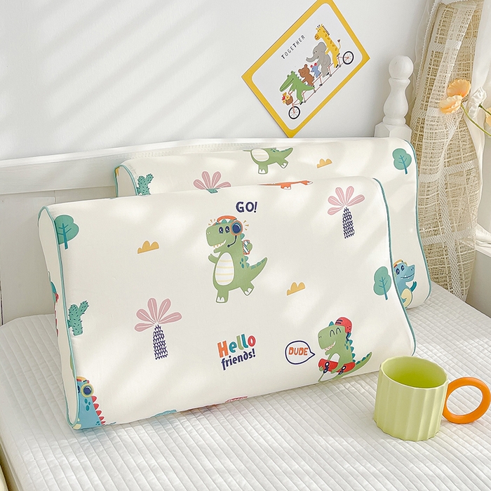 91家纺网 家纺一手货源 找家纺 良佐生活2024新款60s儿童乳胶枕套 恐龙乐队