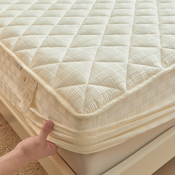 91家纺网 家纺一手货源 找家纺 （总）多谷家纺 2024新款针织提花大豆夹棉床笠