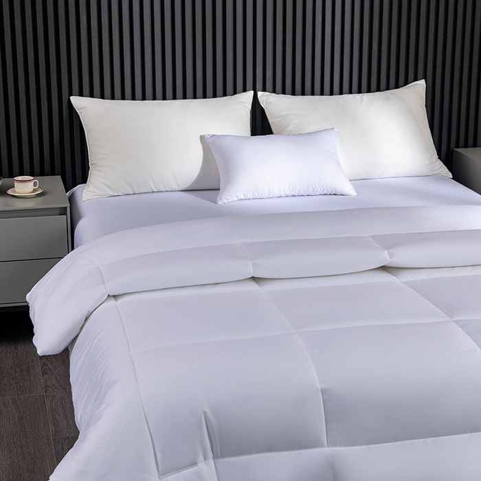 91家纺网 家纺一手货源 找家纺 （总）宜眠家纺 2024新款酒店被子酒店被芯酒店全棉被子整张棉全棉羽丝绒保暖被