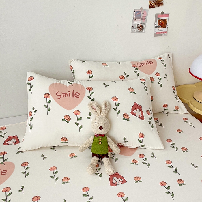 91家纺网 家纺一手货源 找家纺 纽缦家纺 2024水洗双层纱床单 日记小姐