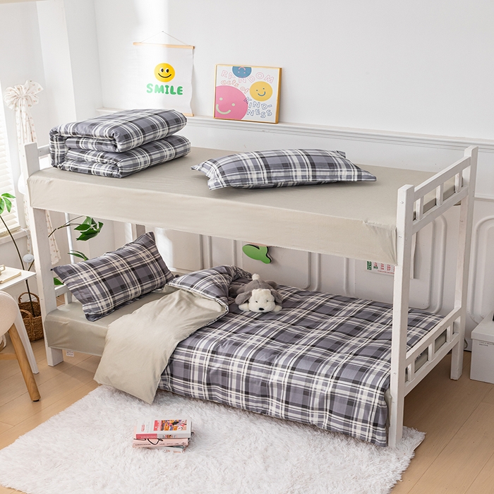 91家纺网 家纺一手货源 找家纺 纯棉印花13070学生三件套寝室全棉宿舍床套件上下铺床品 乔伊