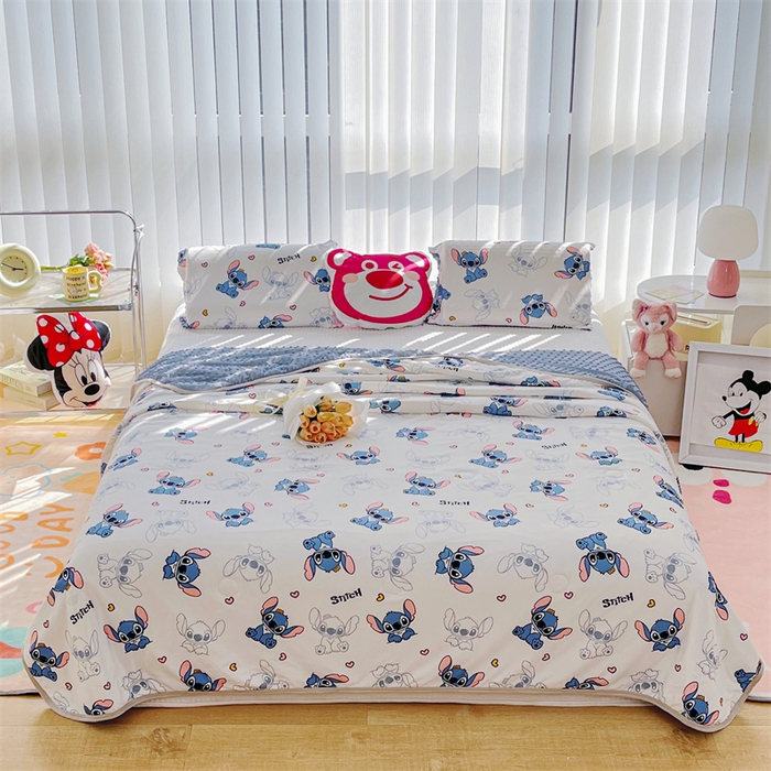 91家纺网 家纺一手货源 找家纺 2024新款A类针织棉凉豆豆夏被夏凉被空调被-迪士尼系列 史迪仔