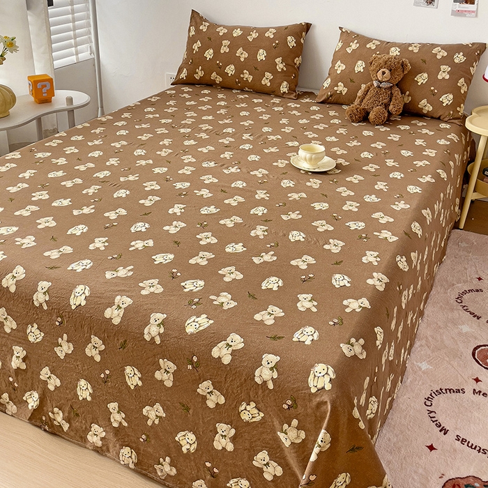 91家纺网 家纺一手货源 找家纺 纽缦家纺 2024水洗双层纱床单 捉迷藏