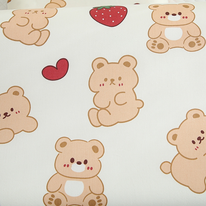 91家纺网 家纺一手货源 找家纺 良佐生活2024新款60s儿童乳胶枕套 草莓熊