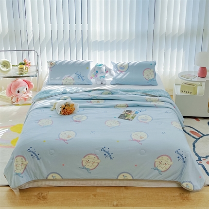 米米儿家纺 2024新款A类针织棉凉豆豆夏被夏凉被空调被-三丽鸥系列 镜子-玉桂狗