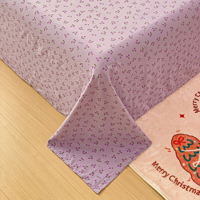 91家纺网 家纺一手货源 找家纺 纽缦家纺 2024水洗双层纱床单 遇见紫