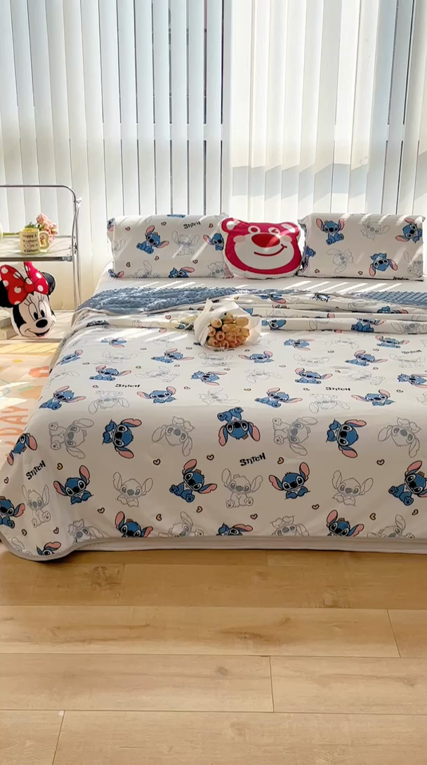 91家纺网 家纺一手货源 找家纺 2024新款A类针织棉凉豆豆夏被夏凉被空调被-迪士尼系列 史迪仔