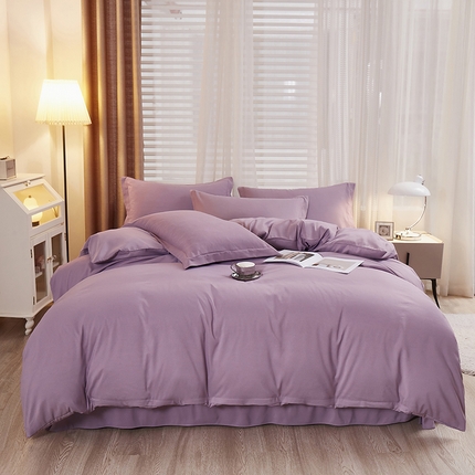 91家纺网 家纺一手货源 找家纺 （总）丝涟家居 2025新款纯色亲肤棉磨毛四件套