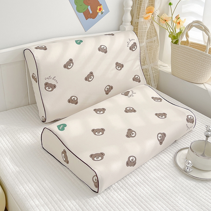 91家纺网 家纺一手货源 找家纺 良佐生活2024新款60s儿童乳胶枕套 小熊宝贝