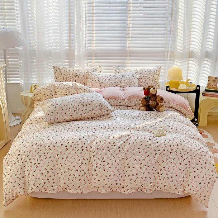 91家纺网 家纺一手货源 找家纺 纽缦家纺 2024水洗双层纱被套 遇见米