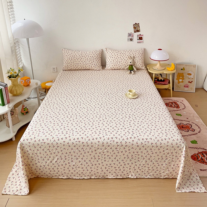 91家纺网 家纺一手货源 找家纺 纽缦家纺 2024水洗双层纱床单 遇见米