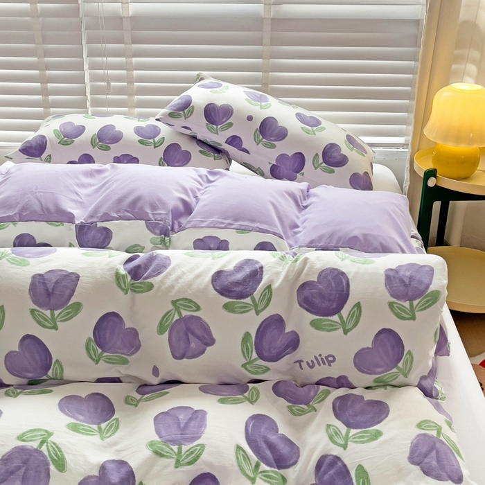 91家纺网 家纺一手货源 找家纺 纽缦家纺 2024水洗双层纱被套 南岛小镇