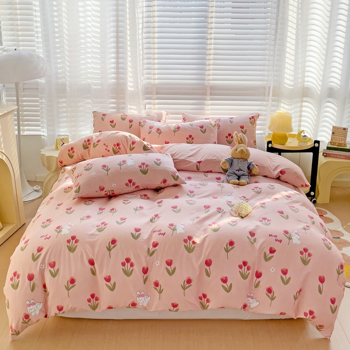 91家纺网 家纺一手货源 找家纺 纽缦家纺 2024水洗双层纱被套 甜茶日记