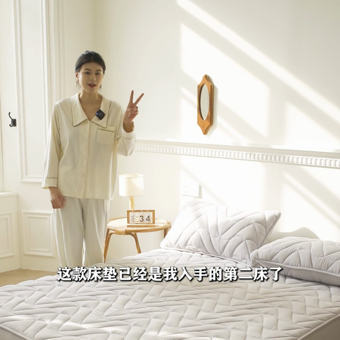 91家纺网 家纺一手货源 找家纺 3C 2024新款全棉双层纱大豆床笠 流光灰