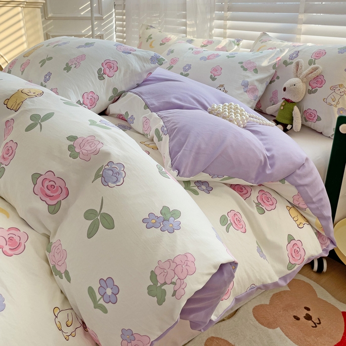 91家纺网 家纺一手货源 找家纺 纽缦家纺 2024水洗双层纱被套 半眠日记