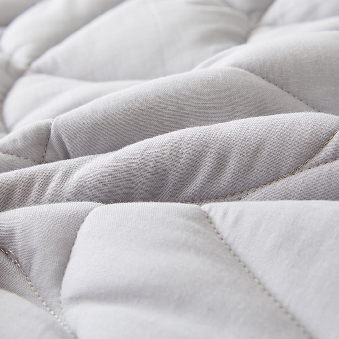 91家纺网 家纺一手货源 找家纺 3C 2024新款全棉双层纱大豆床笠 流光灰