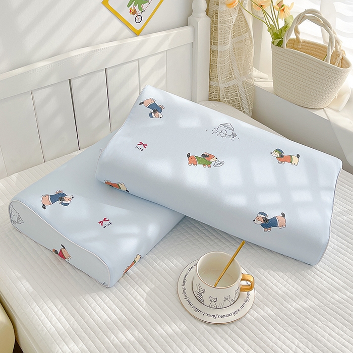 91家纺网 家纺一手货源 找家纺 良佐生活2024新款60s儿童乳胶枕套 富贵狗