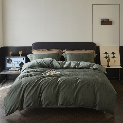 91家纺网 家纺一手货源 找家纺 （总）梦享生活家居 2024新款100支长绒棉贡缎轻奢风四件套-洛克 