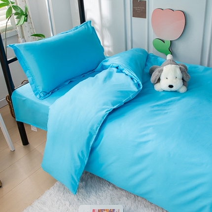 91家纺网 家纺一手货源 找家纺 （总）纯棉纯色13372学生三件套寝室全棉宿舍床套件上下铺床品套装