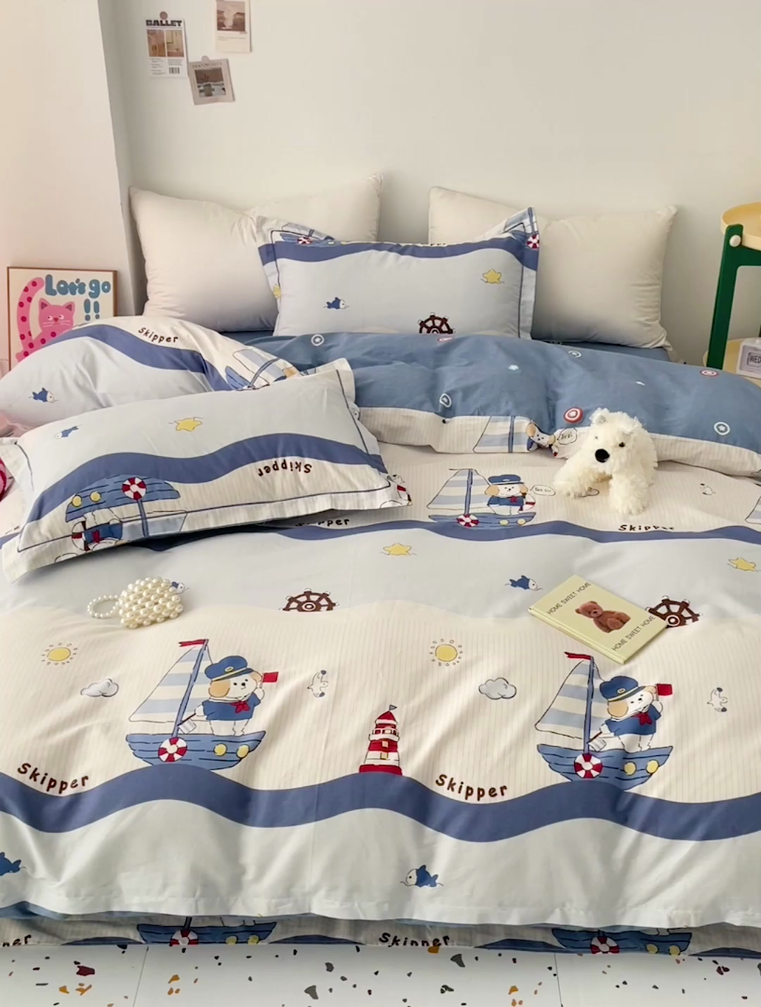 91家纺网 家纺一手货源 找家纺 云锦家居 2024新款13070纯棉印花吊边款一字绣四件套 星夜号