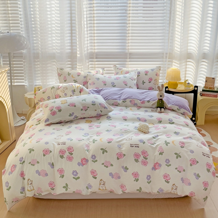 91家纺网 家纺一手货源 找家纺 纽缦家纺 2024水洗双层纱被套 半眠日记