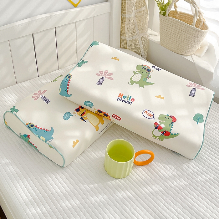 91家纺网 家纺一手货源 找家纺 良佐生活2024新款60s儿童乳胶枕套 恐龙乐队