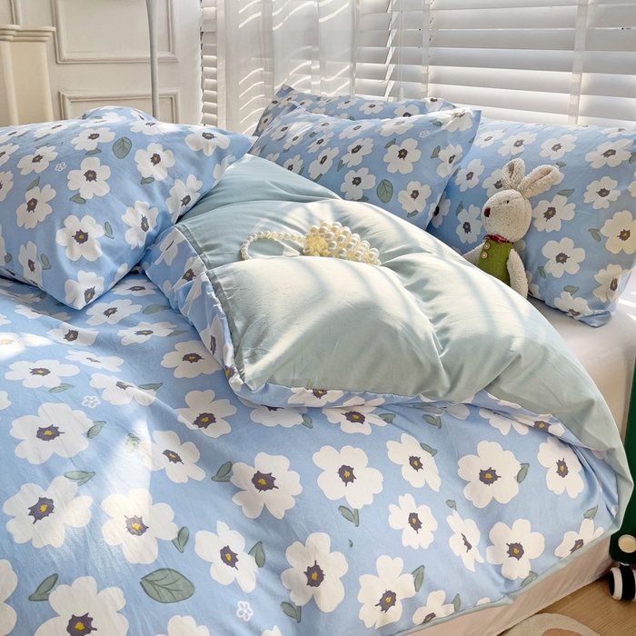 91家纺网 家纺一手货源 找家纺 纽缦家纺 2024水洗双层纱被套 旧岛望海