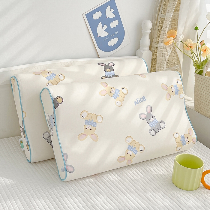 91家纺网 家纺一手货源 找家纺 良佐生活2024新款60s儿童乳胶枕套 可爱小兔