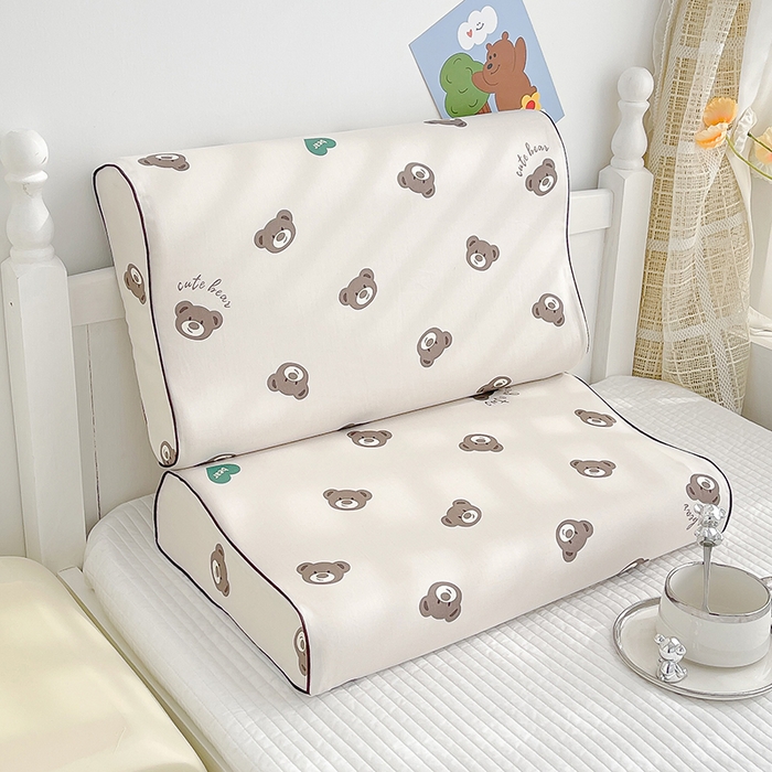 91家纺网 家纺一手货源 找家纺 良佐生活2024新款60s儿童乳胶枕套 小熊宝贝