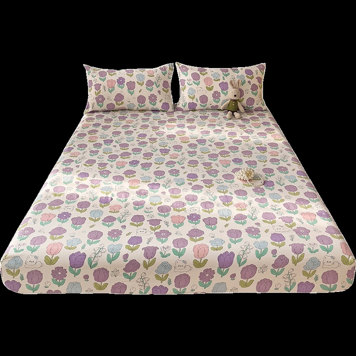 91家纺网 家纺一手货源 找家纺 （总）纽缦家纺 2024水洗双层纱单床笠