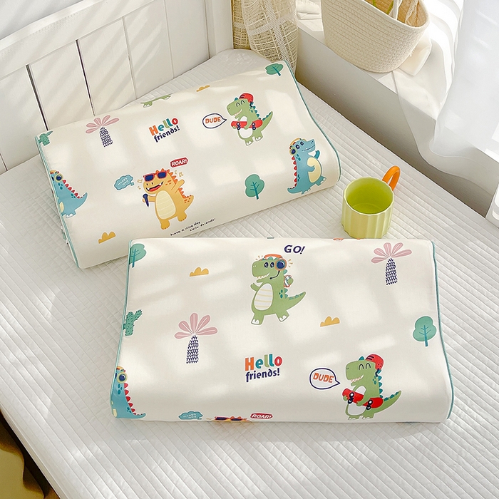 91家纺网 家纺一手货源 找家纺 良佐生活2024新款60s儿童乳胶枕套 恐龙乐队