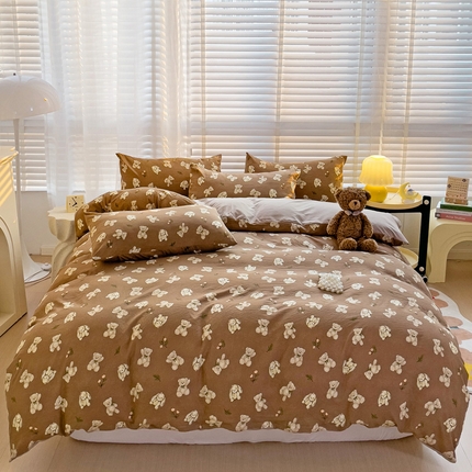 纽缦家纺 2024水洗双层纱被套 捉迷藏