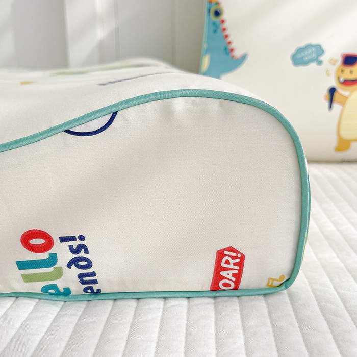 91家纺网 家纺一手货源 找家纺 良佐生活2024新款60s儿童乳胶枕套 恐龙乐队