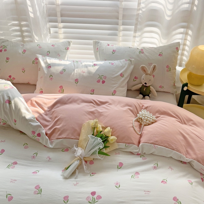 91家纺网 家纺一手货源 找家纺 纽缦家纺 2024水洗双层纱被套 天酥少女