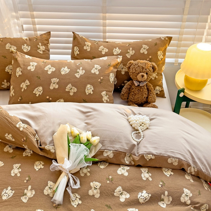 91家纺网 家纺一手货源 找家纺 纽缦家纺 2024水洗双层纱被套 捉迷藏