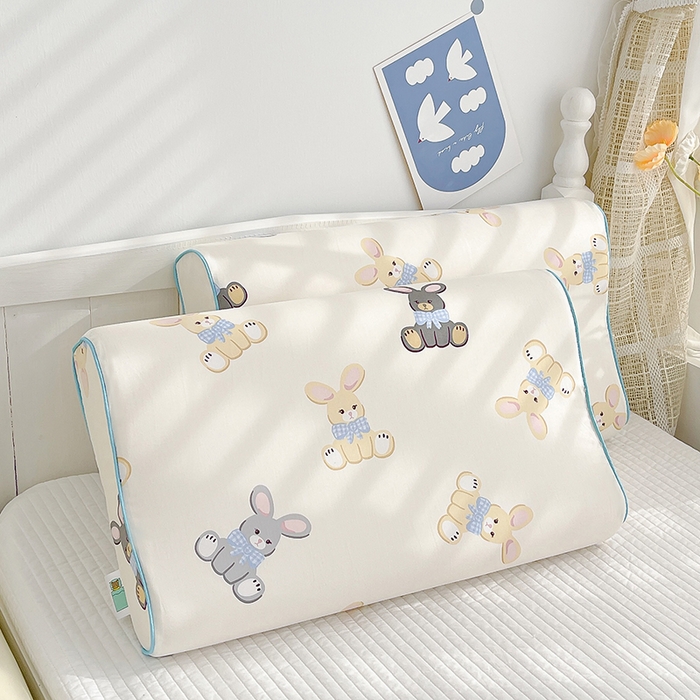 91家纺网 家纺一手货源 找家纺 良佐生活2024新款60s儿童乳胶枕套 可爱小兔