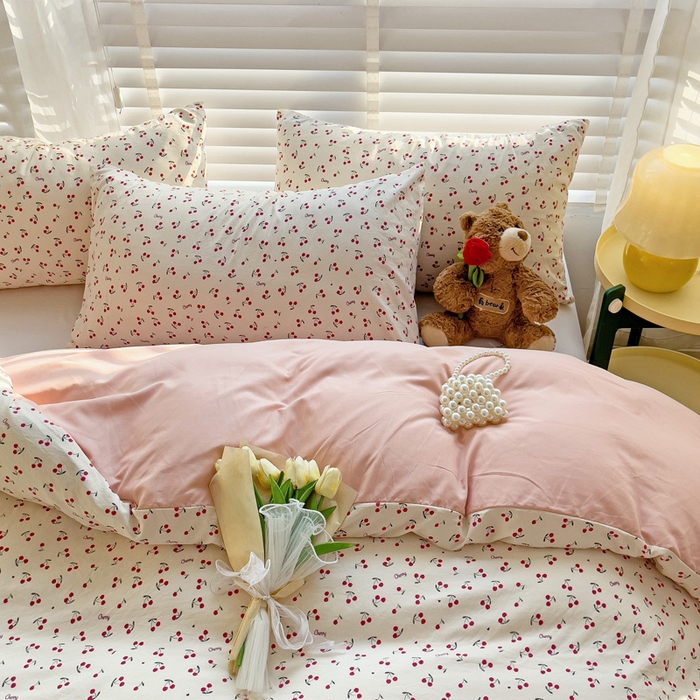 91家纺网 家纺一手货源 找家纺 纽缦家纺 2024水洗双层纱被套 遇见米