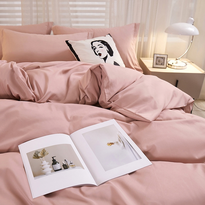 91家纺网 家纺一手货源 找家纺 （总）丝涟家居 2025新款纯色亲肤棉磨毛四件套