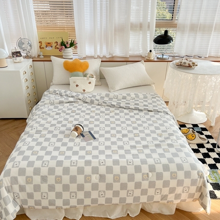 91家纺网 家纺一手货源 找家纺 （总） 暖生活 2025新款牛奶针织棉大豆夏被（长期款）