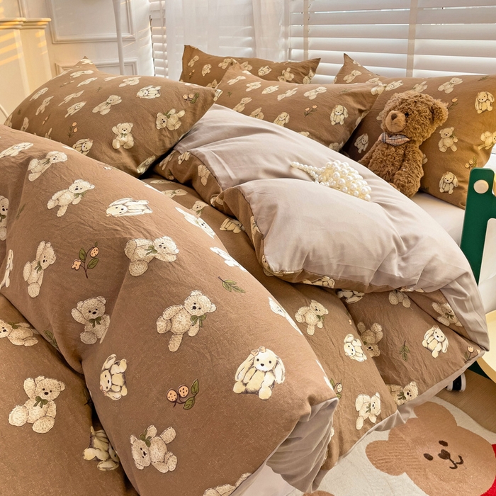 91家纺网 家纺一手货源 找家纺 纽缦家纺 2024水洗双层纱被套 捉迷藏