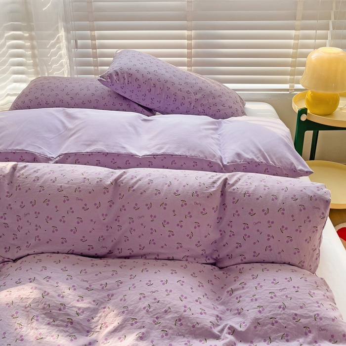91家纺网 家纺一手货源 找家纺 纽缦家纺 2024水洗双层纱被套 遇见紫